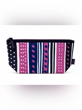 Estee Lauder Purple/Blue Print Cosmetic Bag